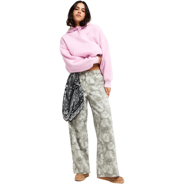 2026 Roxy Womens Skyflare Oversized Hoodie ERJFT05136 - Pink Lavender